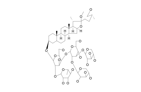 TIGOGENIN-3-O-BETA-XYLOPYRANOSYL-(1->2)-[BETA-XYLOPYR.(1->3)]-BETA-GLUCOPYR.(1->4)-[ALPHA-RHAMNOPYR.(1->2)]-BETA-GALACTOPYRANOSIDE