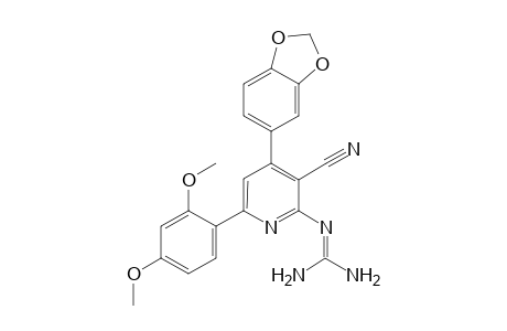 2-[4-(1,3-benzodioxol-5-yl)-3-cyano-6-(2,4-dimethoxyphenyl)-2-pyridinyl]guanidine