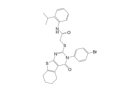 2-{[3-(4-bromophenyl)-4-oxo-3,4,5,6,7,8-hexahydro[1]benzothieno[2,3-d]pyrimidin-2-yl]sulfanyl}-N-(2-isopropylphenyl)acetamide