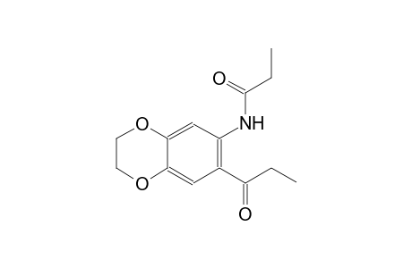 Propanamide, N-[7-(1-oxopropyl)-1,4-benzodioxin-6-yl]-