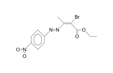 2-Bromo-3-(4-nitro-phenylazo)-2-butenoic acid, ethyl ester