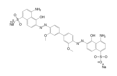 1-Naphthalenesulfonic acid, 6,6'-[(3,3'-dimethoxy[1,1'-biphenyl]-4,4'-diyl)bis(azo)]bis[4-amino-5-hydroxy-, disodium salt