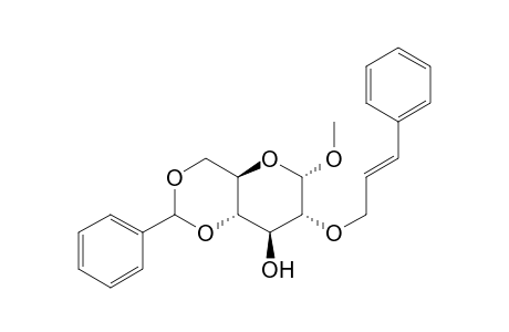 Methyl 4,6-O-Benzylidene-2-O-cinnamyl-.alpha.-D-glucopyranoside
