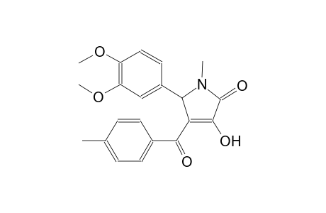 2H-pyrrol-2-one, 5-(3,4-dimethoxyphenyl)-1,5-dihydro-3-hydroxy-1-methyl-4-(4-methylbenzoyl)-