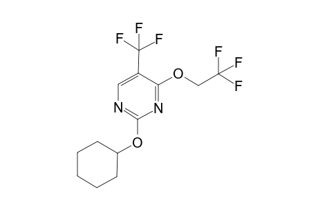 2-cyclo-hexyloxy-4-(2,2,2-trifluoroethoxy)-5-(trifluoromethyl)pyrimidine