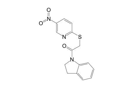 1H-Indole, 2,3-dihydro-1-[2-[(5-nitro-2-pyridinyl)thio]acetyl]-
