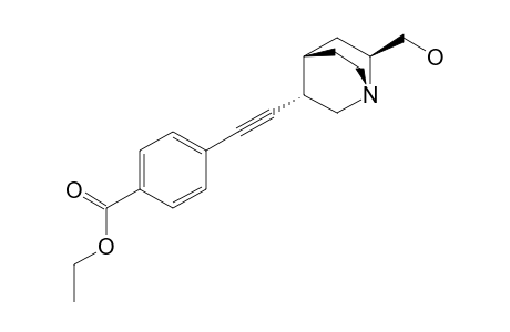 4-[2-[(3S,4S,6S)-6-methylolquinuclidin-3-yl]ethynyl]benzoic acid ethyl ester