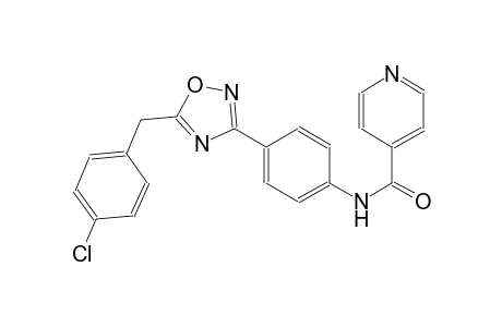 4-pyridinecarboxamide, N-[4-[5-[(4-chlorophenyl)methyl]-1,2,4-oxadiazol-3-yl]phenyl]-