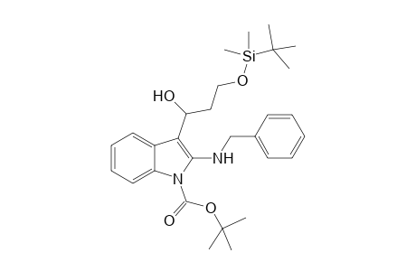 t-Butyl 2-(benzylamino)-3-[(t-butyldimethylsilyl)oxy]-1-hydroxypropyl}-indole-1-carboxylate
