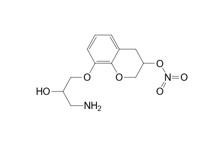 2H-1-Benzopyran-3-ol, 8-(3-amino-2-hydroxypropoxy)-3,4-dihydro-, 3-nitrate