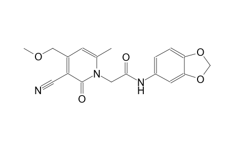 N-(1,3-benzodioxol-5-yl)-2-(3-cyano-4-(methoxymethyl)-6-methyl-2-oxo-1(2H)-pyridinyl)acetamide