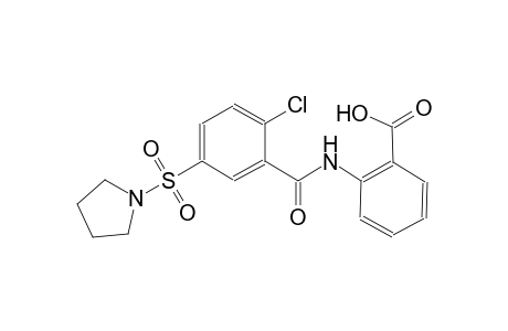 benzoic acid, 2-[[2-chloro-5-(1-pyrrolidinylsulfonyl)benzoyl]amino]-