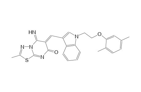 7H-[1,3,4]thiadiazolo[3,2-a]pyrimidin-7-one, 6-[[1-[2-(2,5-dimethylphenoxy)ethyl]-1H-indol-3-yl]methylene]-5,6-dihydro-5-imino-2-methyl-, (6Z)-