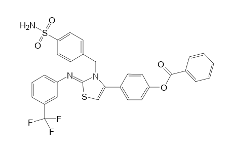 4-(3-[4-(aminosulfonyl)benzyl]-2-{[3-(trifluoromethyl)phenyl]imino}-2,3-dihydro-1,3-thiazol-4-yl)phenyl benzoate