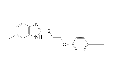 2-([2-(4-tert-Butylphenoxy)ethyl]sulfanyl)-6-methyl-1H-benzimidazole