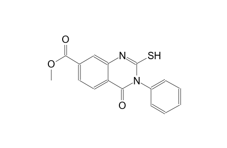 7-quinazolinecarboxylic acid, 3,4-dihydro-2-mercapto-4-oxo-3-phenyl-, methyl ester