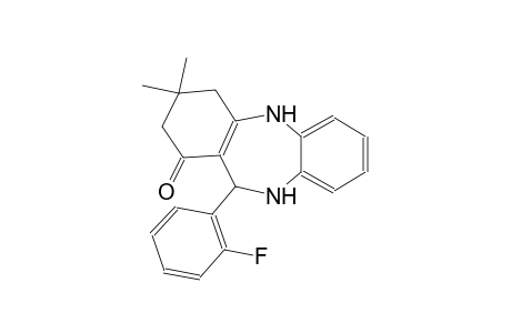 1H-dibenzo[b,e][1,4]diazepin-1-one, 11-(2-fluorophenyl)-2,3,4,5,10,11-hexahydro-3,3-dimethyl-
