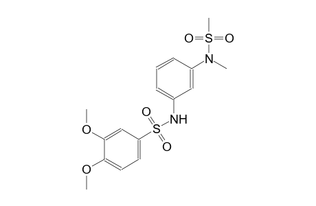 3,4-dimethoxy-N-{3-[methyl(methylsulfonyl)amino]phenyl}benzenesulfonamide