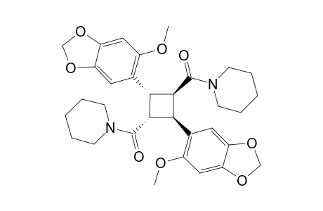 CYCLOBUTANE-3-(7,8-METHYLENEDIOXY-5-METHOXYPHENYL)-3''-(7'',8''-METHYLENEDIOXY-5''-METHOXYPHENYL)-2,2''-DICARBOXAPIPERIDINE