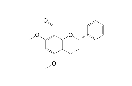 2H-1-Benzopyran-8-carboxaldehyde, 3,4-dihydro-5,7-dimethoxy-2-phenyl-, (S)-