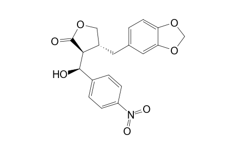 (3S,4R)-4-(Benzo[d][1,3]dioxol-5-ylmethyl)-3-((S)-hydroxy(4-nitrophenyl)methyl)- dihydrofuran-2(3H)-one