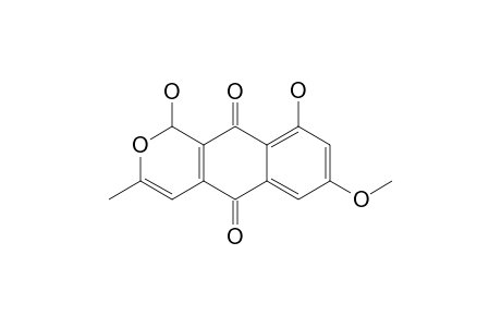 ASCOMYCONE_B;1,9-DIHYDROXY-7-METHOXY-3-METHYL-1-H-BENZO-[G]-ISOCHROMENE-5,10-DIONE