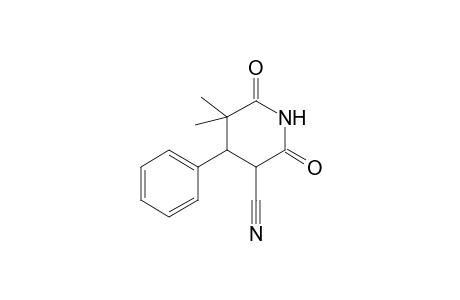 3-Piperidinecarbonitrile, 5,5-dimethyl-2,6-dioxo-4-phenyl-