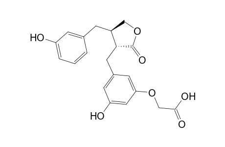 (+-)-trans-2-(3-Hydroxy-5-carboxymethoxybenzyl)-3-(3'-hydroxybenzyl)butyrolactone