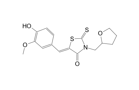 4-thiazolidinone, 5-[(4-hydroxy-3-methoxyphenyl)methylene]-3-[(tetrahydro-2-furanyl)methyl]-2-thioxo-, (5Z)-