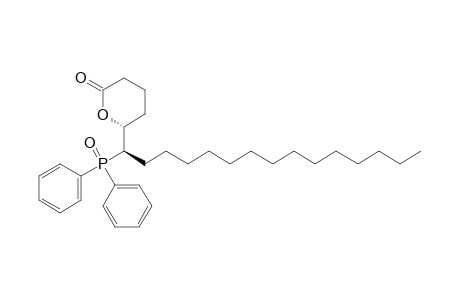 2H-Pyran-2-one, 6-[1-(diphenylphosphinyl)pentadecyl]tetrahydro-, (R*,R*)-(.+-.)-