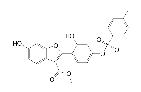 6-hydroxy-2-(2-hydroxy-4-tosyloxy-phenyl)benzofuran-3-carboxylic acid methyl ester