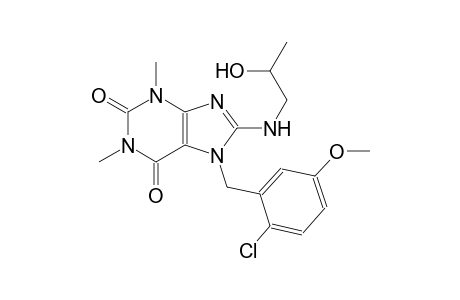 7-(2-chloro-5-methoxybenzyl)-8-[(2-hydroxypropyl)amino]-1,3-dimethyl-3,7-dihydro-1H-purine-2,6-dione