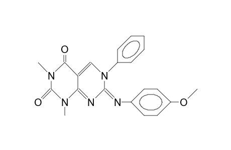 7-(4-Methoxy-phenyl)imino-1,3-dimethyl-6-phenyl-2,4-dioxo-1,2,3,4,6,7-hexahydro-pyrimido(4,5-D)pyrimidine