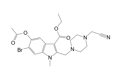 5-Acetoxy-6-bromo-2-[[4-(cyanomethyl)piperazino]methyl]-1-methyl-indole-3-carboxylic acid ethyl ester