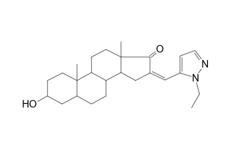 (16Z)-16-[(2-ethyl-3-pyrazolyl)methylidene]-3-hydroxy-10,13-dimethyl-2,3,4,5,6,7,8,9,11,12,14,15-dodecahydro-1H-cyclopenta[a]phenanthren-17-one