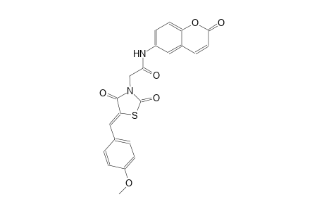 2-[(5Z)-5-(4-methoxybenzylidene)-2,4-dioxo-1,3-thiazolidin-3-yl]-N-(2-oxo-2H-chromen-6-yl)acetamide