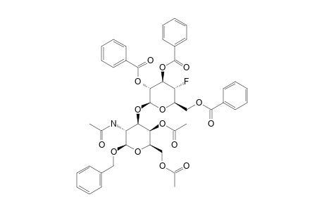 BENZYL-O-(2,3,6-TRI-O-BENZOYL-4-DEOXY-4-FLUORO-BETA-D-GLUCOPYRANOSYL)-(1->3)-2-ACETAMIDO-4,6-DI-O-ACETYL-2-DEOXY-BETA-D-GALACTOPYRANOSIDE