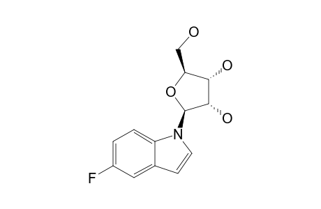 1'-DESOXY-1'-(5-FLUOROINDOLE)-BETA-D-RIBOFURANOSE