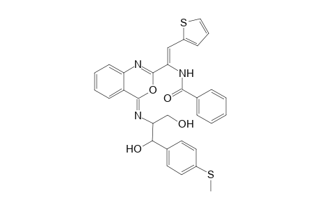 N-((Z)-1-{4-[(Z)-2-Hydroxy-1-hydroxymethyl-2-(4-methylsulfanyl-phenyl)-ethylimino]-4H-benzo[d][1,3]oxazin-2-yl}-2-thiophen-2-yl-vinyl)-benzamide
