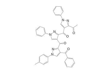 1-{4-[4-[4-benzoyl-1-(4-methylphenyl)-1H-pyrazole-3-carbonyl]-1-phenyl-1H-pyrazole-3-carbonyl]-1-phenyl-1H-pyrazol-3-yl}-ethanone