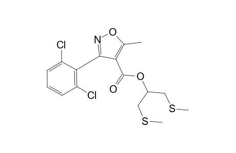 3-(2,6-dichlorophenyl)-5-methyl-4-isoxazolecarboxylic acid, 2-(methylthio)-1-[(methylthio)methyl]ethyl ester