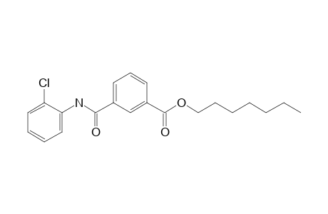 Isophthalic acid, monoamide, N-(2-chlorophenyl)-, heptyl ester