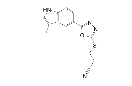 3-{[5-(2,3-dimethyl-1H-indol-5-yl)-1,3,4-oxadiazol-2-yl]sulfanyl}propanenitrile