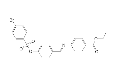 benzoic acid, 4-[[(E)-[4-[[(4-bromophenyl)sulfonyl]oxy]phenyl]methylidene]amino]-, ethyl ester