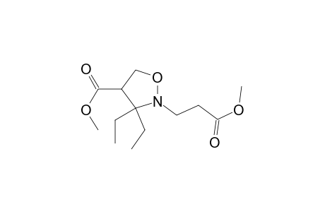2-Isoxazolidinepropanoic acid, 3,3-diethyl-4-(methoxycarbonyl)-, methyl ester