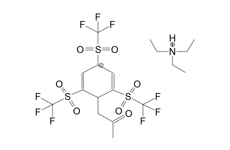 TRIETHYLAMMONIUM 1-ACETYLMETHYL-2,4,6-TRIS(TRIFLUOROMETHYLSULPHONYL)-2,5-CYCLOHEXADIENOATE