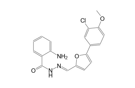2-amino-N'-{(E)-[5-(3-chloro-4-methoxyphenyl)-2-furyl]methylidene}benzohydrazide