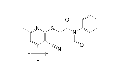 2-[(2,5-dioxo-1-phenyl-3-pyrrolidinyl)sulfanyl]-6-methyl-4-(trifluoromethyl)nicotinonitrile