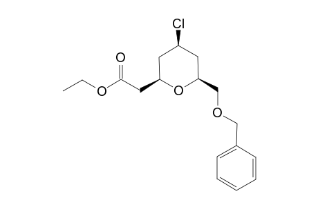 Ethyl 2-(6-(benzyloxy)methyl-4-cis-chloro-tetrahydro-2H-pyran-2-yl)acetate