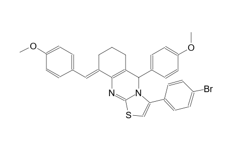 (9E)-3-(4-bromophenyl)-9-(4-methoxybenzylidene)-5-(4-methoxyphenyl)-6,7,8,9-tetrahydro-5H-[1,3]thiazolo[2,3-b]quinazoline